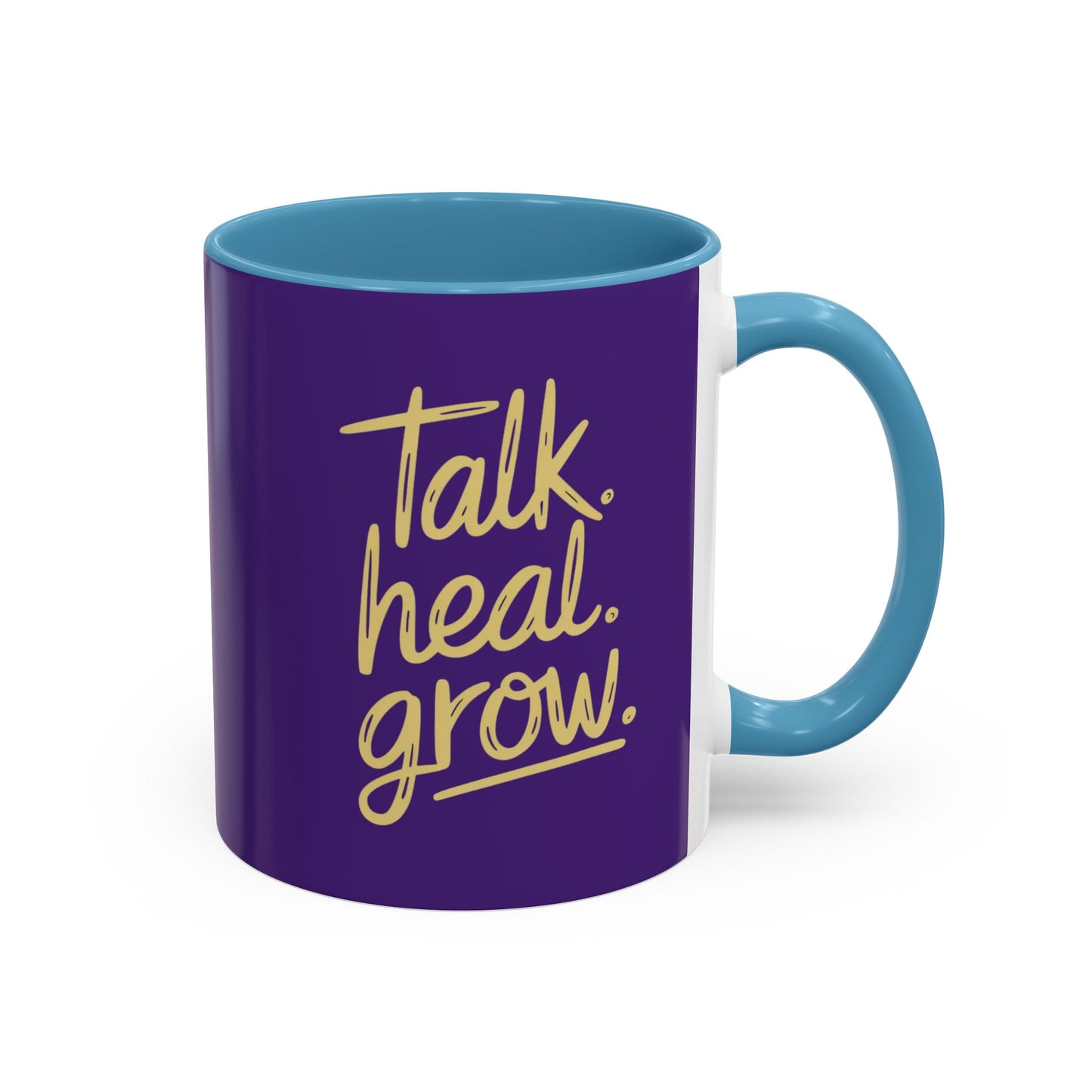 Talk, Heal, Grow Hero Menswear Accent Coffee Mug