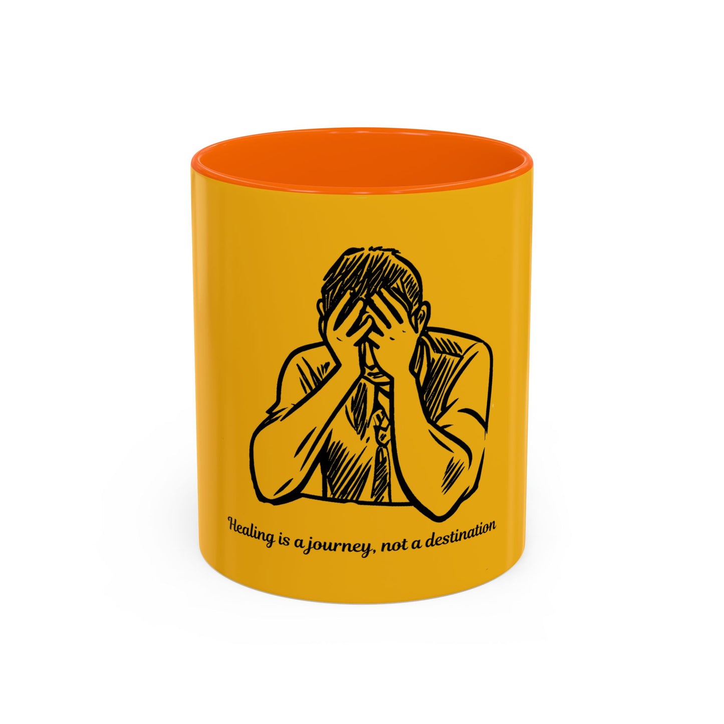 Healing is a journey, not a destination - Hero Menswear Accent Coffee Mug