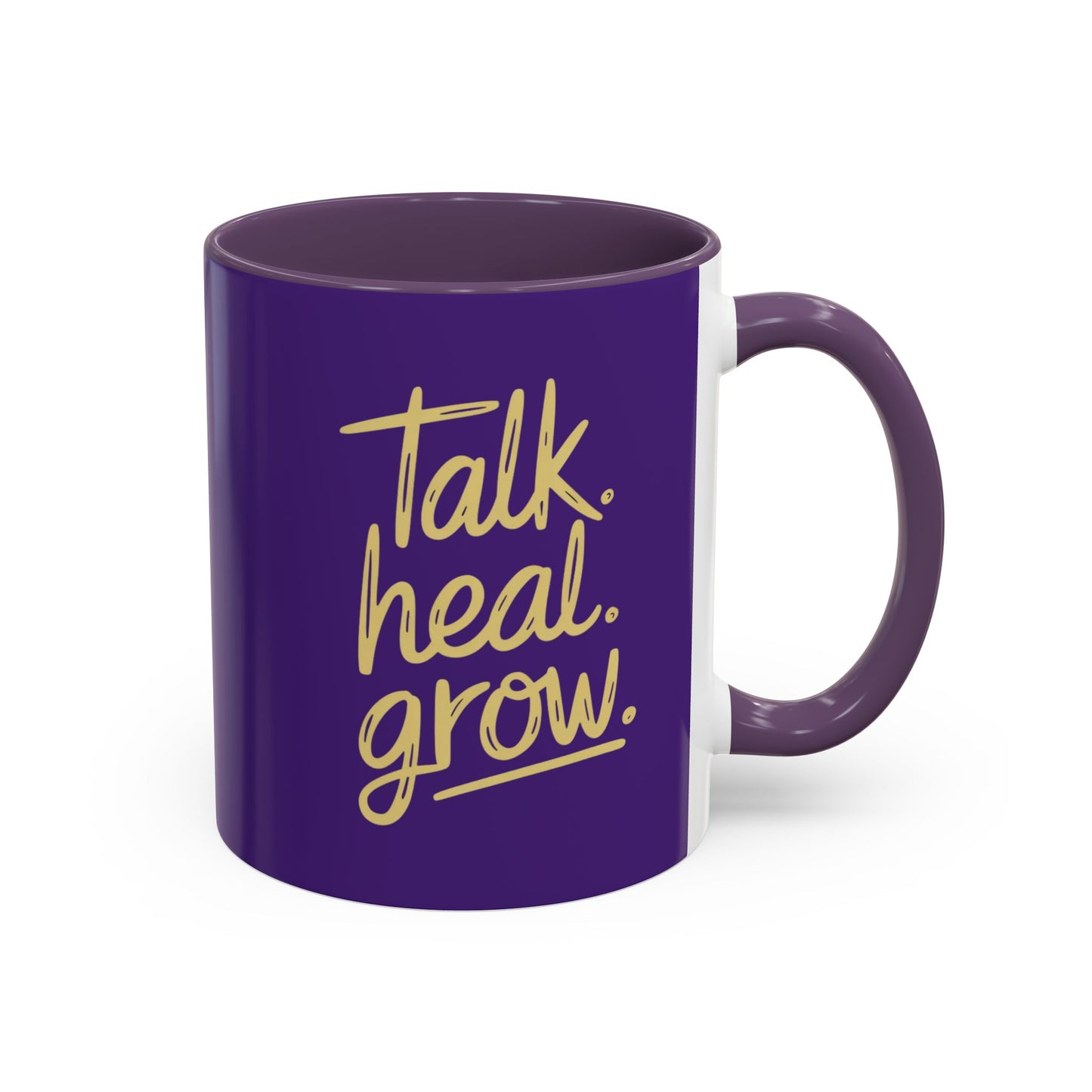 Talk, Heal, Grow Hero Menswear Accent Coffee Mug