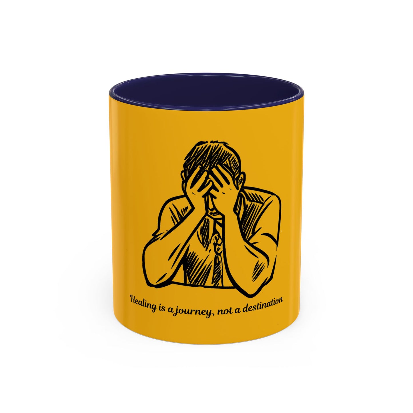 Healing is a journey, not a destination - Hero Menswear Accent Coffee Mug