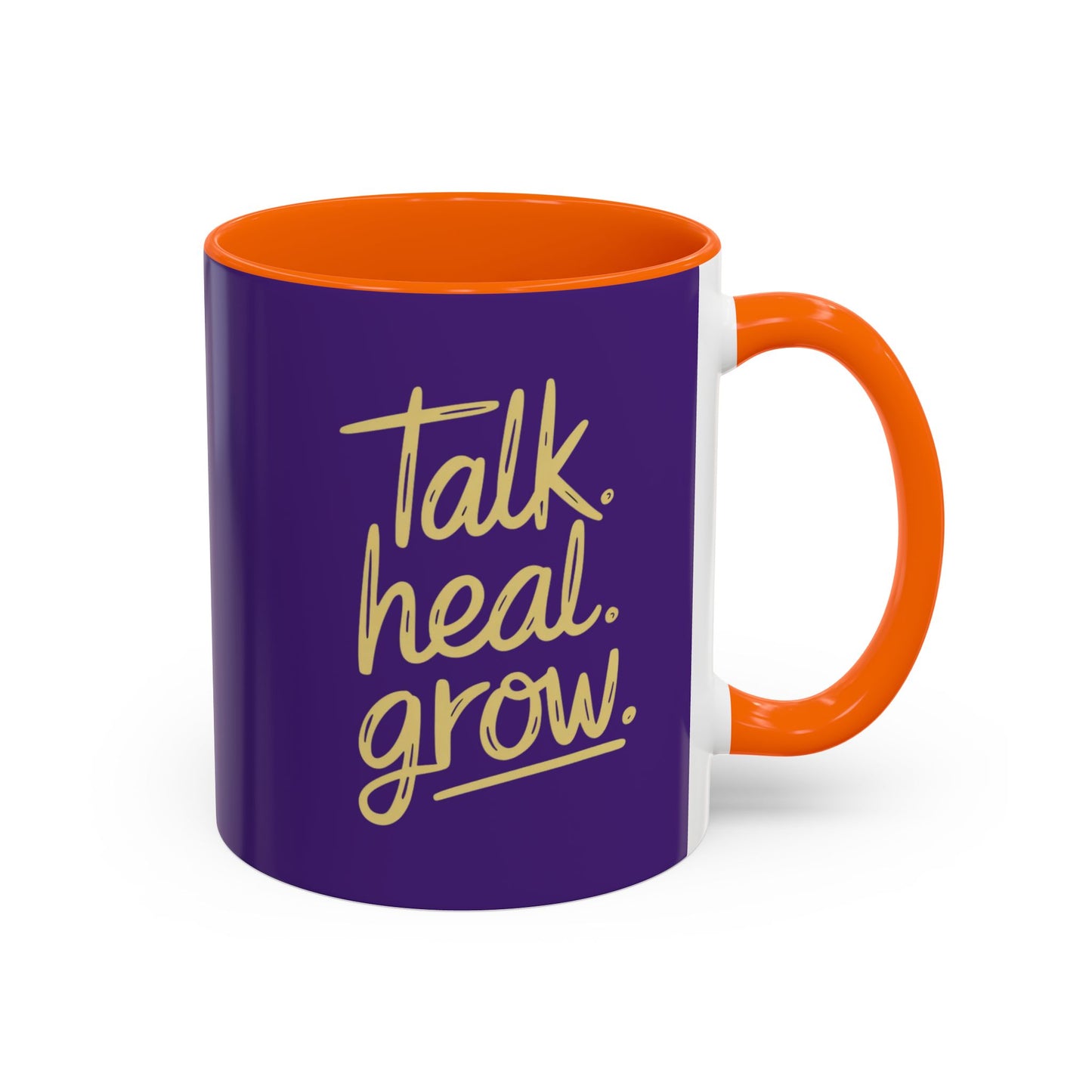 Talk, Heal, Grow Hero Menswear Accent Coffee Mug