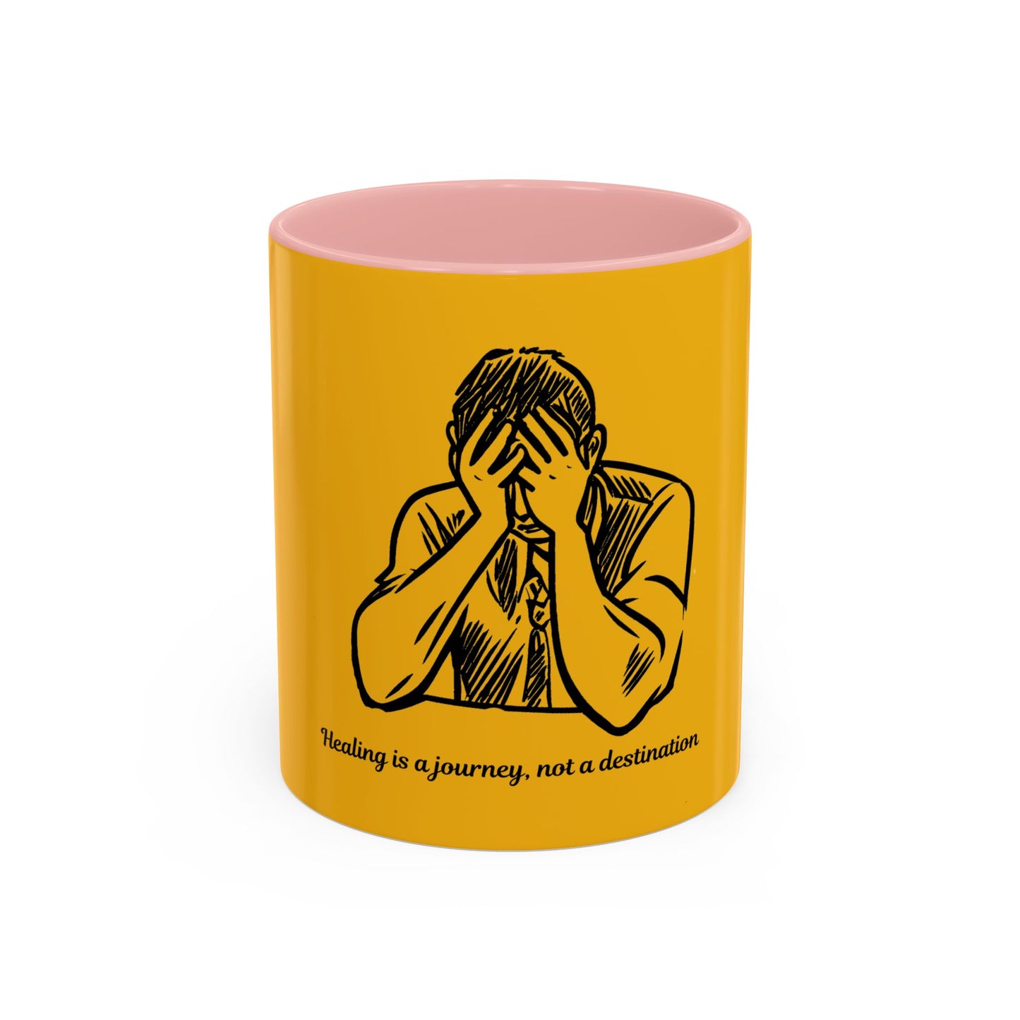 Healing is a journey, not a destination - Hero Menswear Accent Coffee Mug