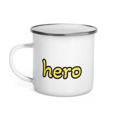 Hero Menswear "hero" Slogan Enamel Mug