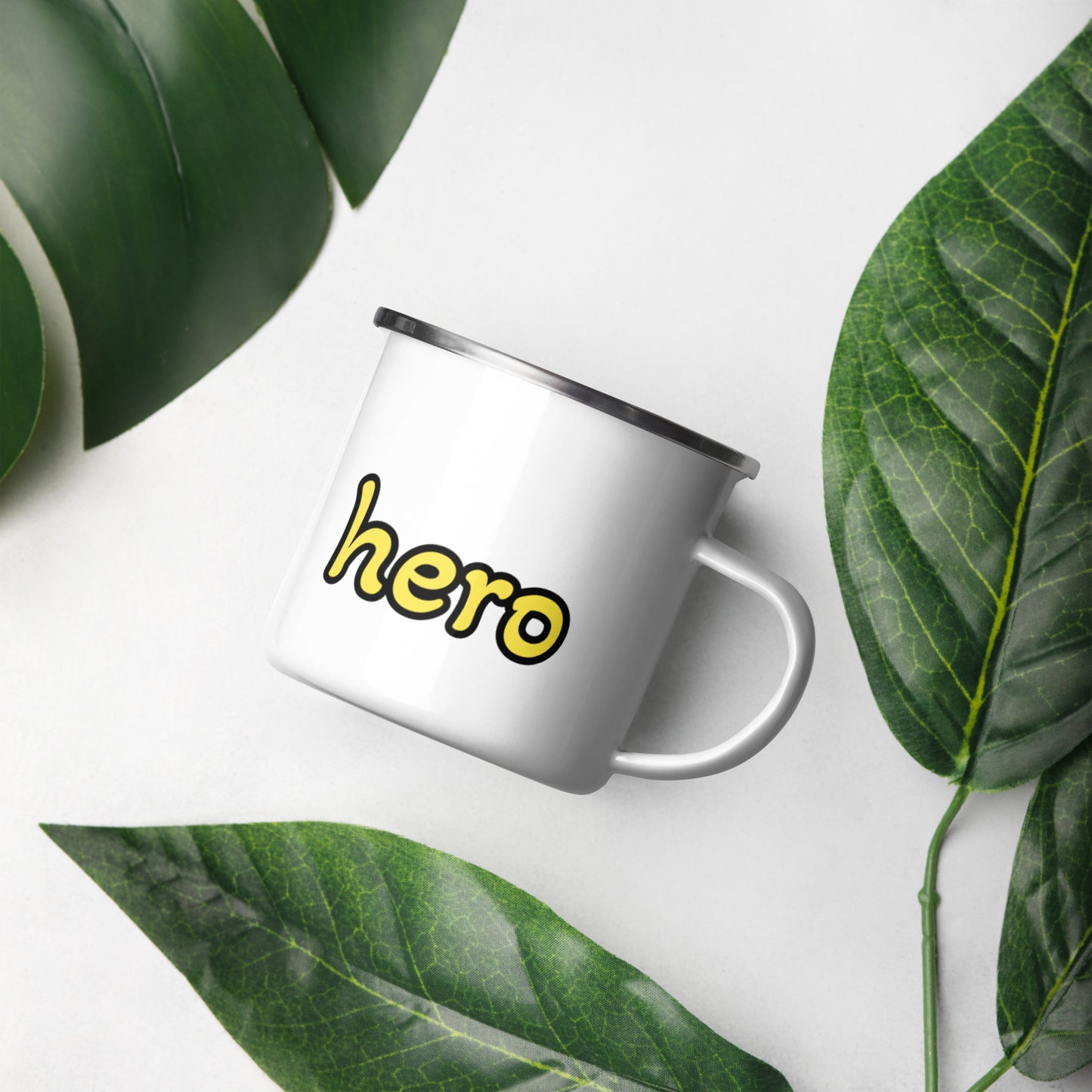 Hero Menswear "hero" Slogan Enamel Mug