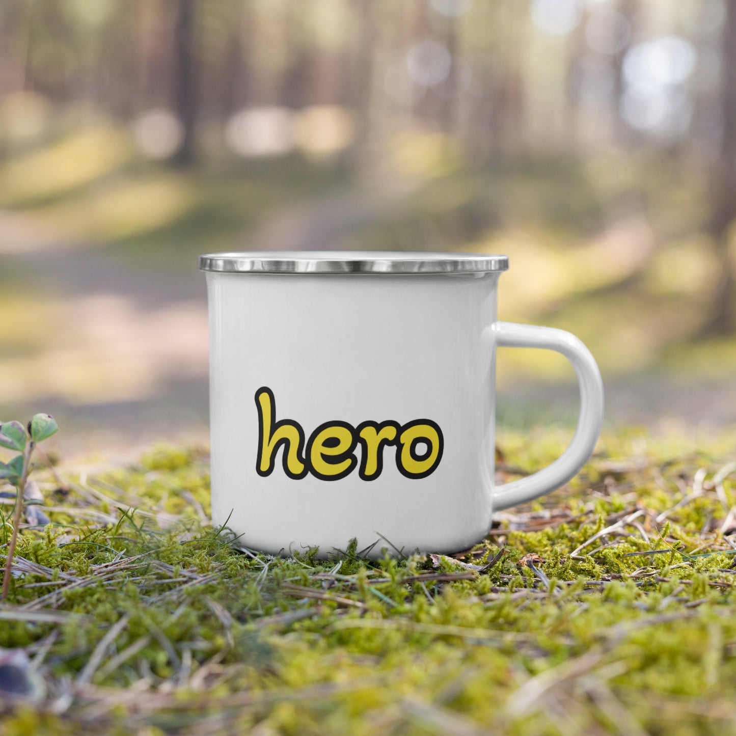 Hero Menswear "hero" Slogan Enamel Mug