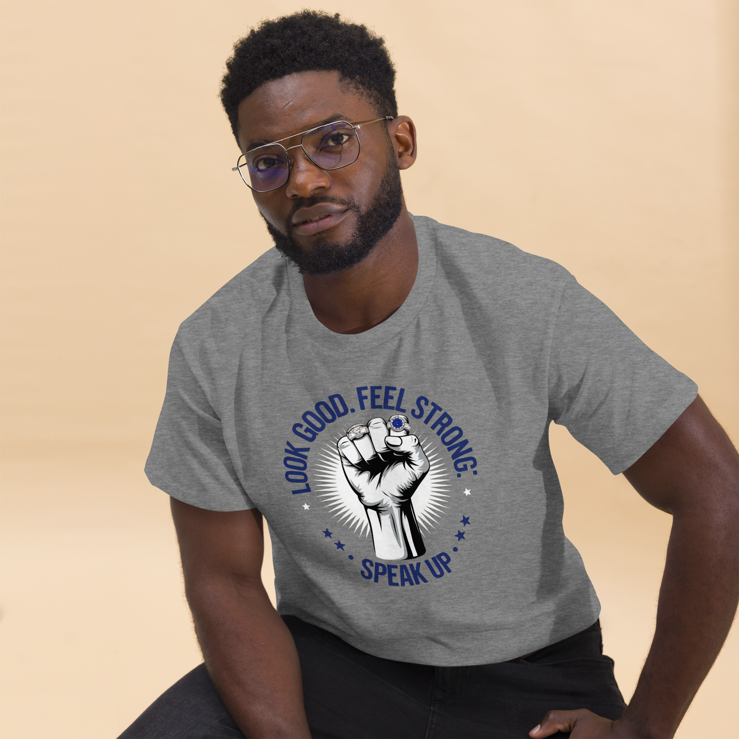 Hero Menswear Look Good, Feel Strong, Speak Up T-Shirt