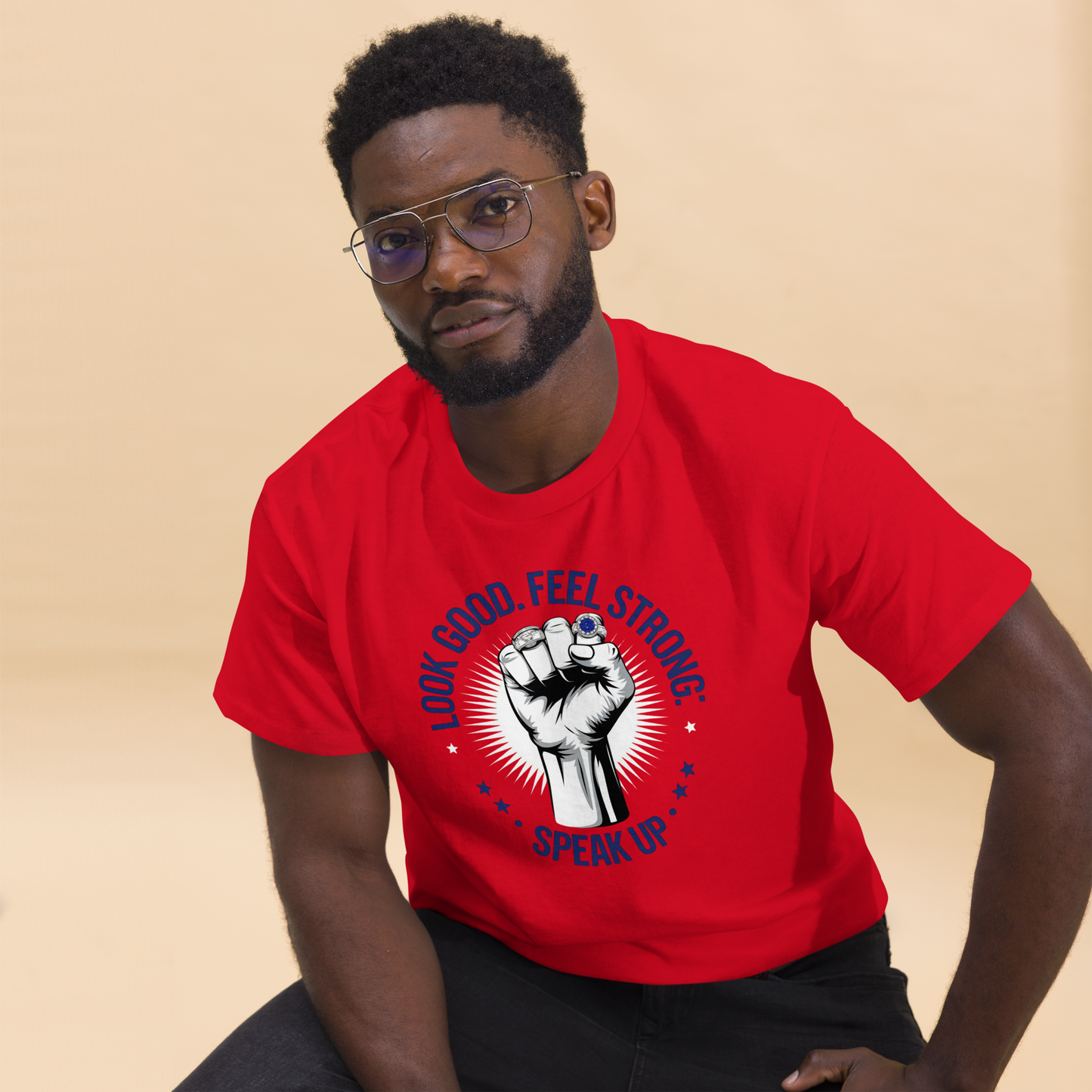 Hero Menswear Look Good, Feel Strong, Speak Up T-Shirt